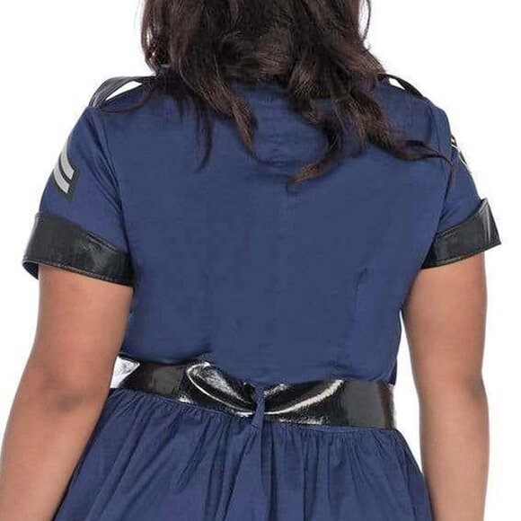 Plus 5Pc Flirty Cop Costume Womens Sizes 1x 2x Halloween Roleplay Uniform - Picture 8 of 9